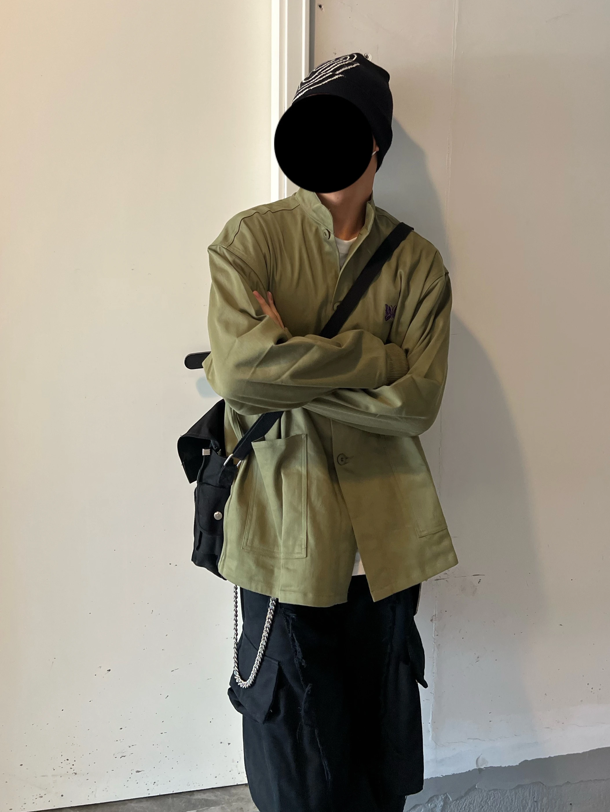 

Wei Daxun Embroidered Long Sve irt Jaet Autumn Winter Outerwear Workwear Sle Casual Youth Faion Coat