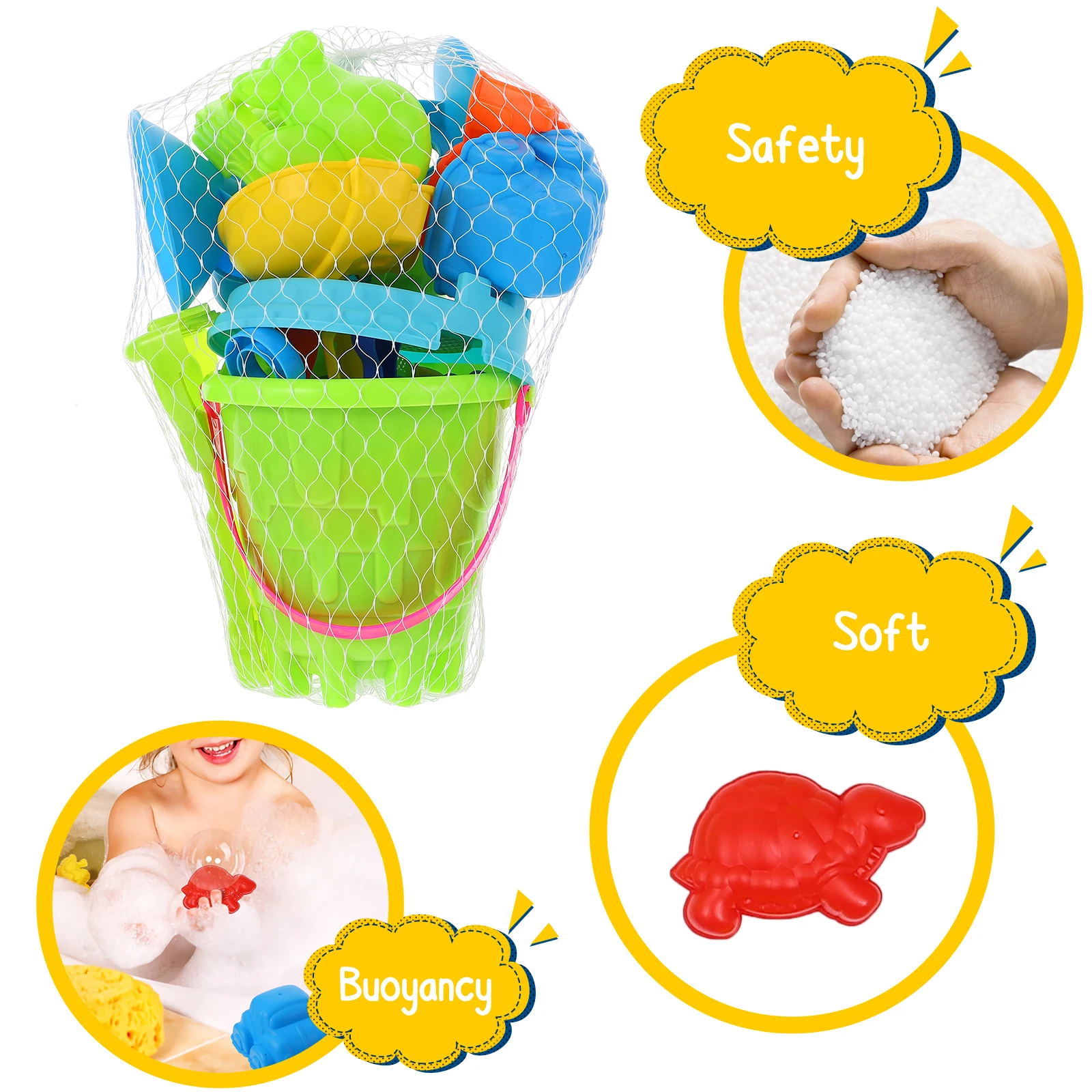 25 pezzi castello secchio giocattoli sabbia per bambini strumenti per scavo sabbia pala spiaggia bambini estate