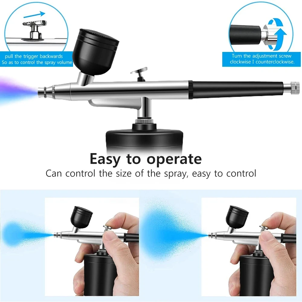 Airbrush with Compressor Airbrush Painting Mini Spray Gun for Painting Wireless Electric Paint Gun Airbrush Kit with Compressor