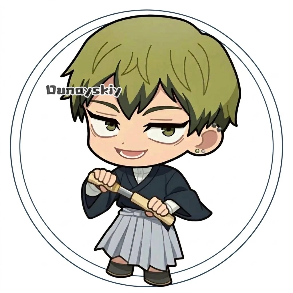 Yuji Itadori Naoya Zenin Cartoon Style Badge Brooches On Backpack Decoration Round Enamel Pins For Accessorys Cosplay Badge