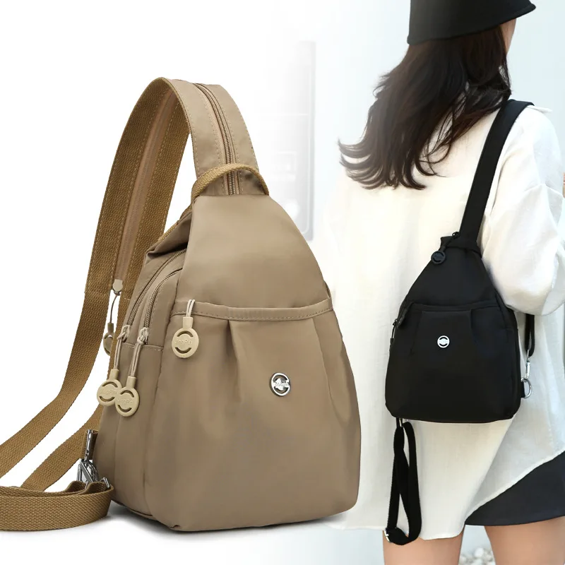 

New Mini Backpack Minimalist Versatile Anti-theft Women's Chest Bag Fashion Oxford Cloth Casual Portable Small Bag