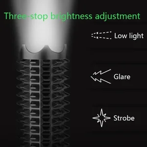 مصباح يدوي LED للدفاع عن النفس مضرب البيسبول LED مصباح يدوي قابل للتركيز Zoomable سوبر مشرق الخفافيش التكتيكية الشعلة الطوارئ أفضل 10 مبيعات عصا للدفاع عن النفس - رقم 9