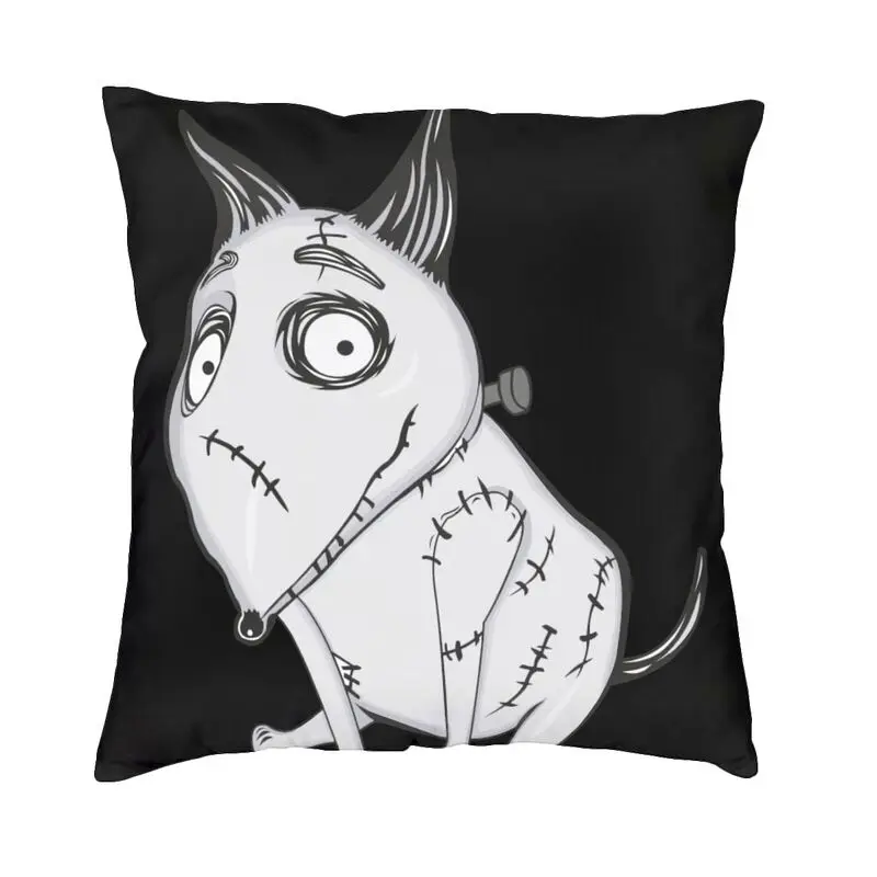 Funda de cojín brillante de lujo de la colección Frankenweenie para sofá, funda de almohada de terciopelo Tim Burton para sala de estar