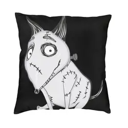 Luxury Cute Frankenweenie Collection Sparky Cushion Cover for Sofa Velvet Tim Burton Throw Pillow Case for Living Room