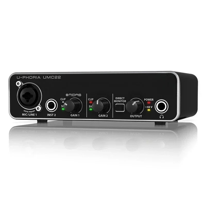 UMC22 Recording USB Live Sound Card External Anchor Debugging Set Computer Mobile Phone