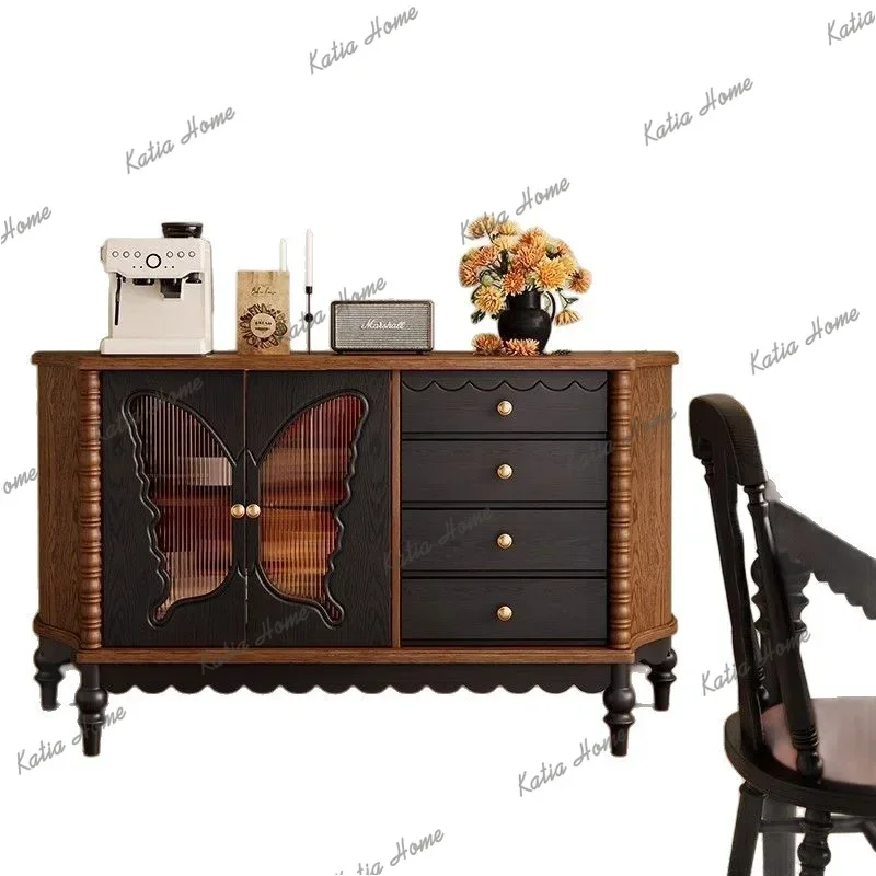 YJ Rustic Classic Living Room Cabinets Cozy Large Wood Apartments Storage Cabinet Organizer Luxury Woonkamerkasten Furniture Hom