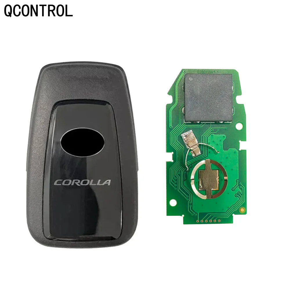 QCONTROL 2/3/4 أزرار الذكية مفتاح السيارة عن بعد فوب لتويوتا كورولا 2018-2023 312/314Mhz 4A رقاقة 231451-2000 HYQ14FBN 8990H-12010