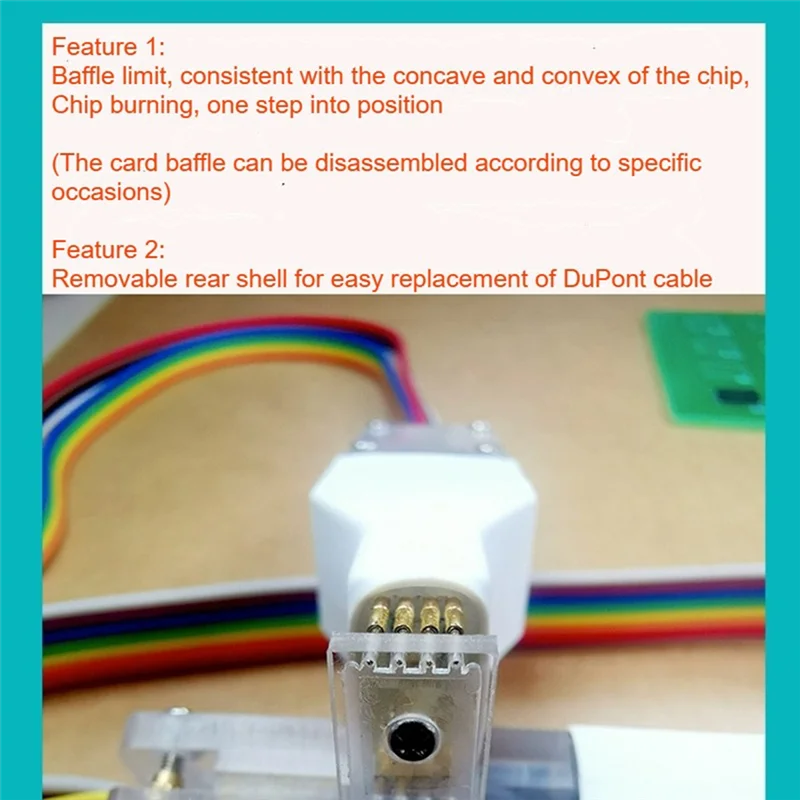 

SQPP-1Pcs Чип загрузки записи записи зонд пружинная игла вспышка Eeprom чип горелка кабель