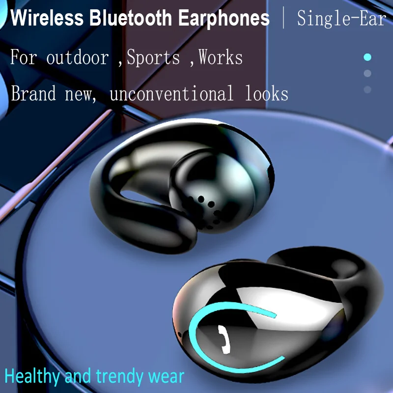 Bluetooth Headsets Wireless Headphones Air-conduction With Microphone Handsfree Clip-on-ear Earphones For Driving Work Audifonos