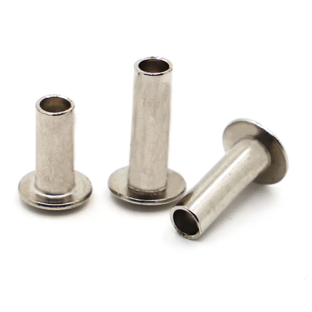 10-50pcs GB873 Nickel Plated Steel Round Flat Truss Pan Head Half Semi Hollow Shank Rivet M2 M2.5 M3 M4 M5 M6