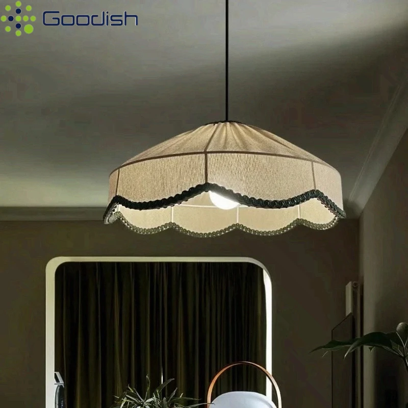 Японские подвесные светильники ваби-саби, тканевые подвесные светильники, украшения дома, светодиодные люстры для гостиной, столовой, спальни, ресторана