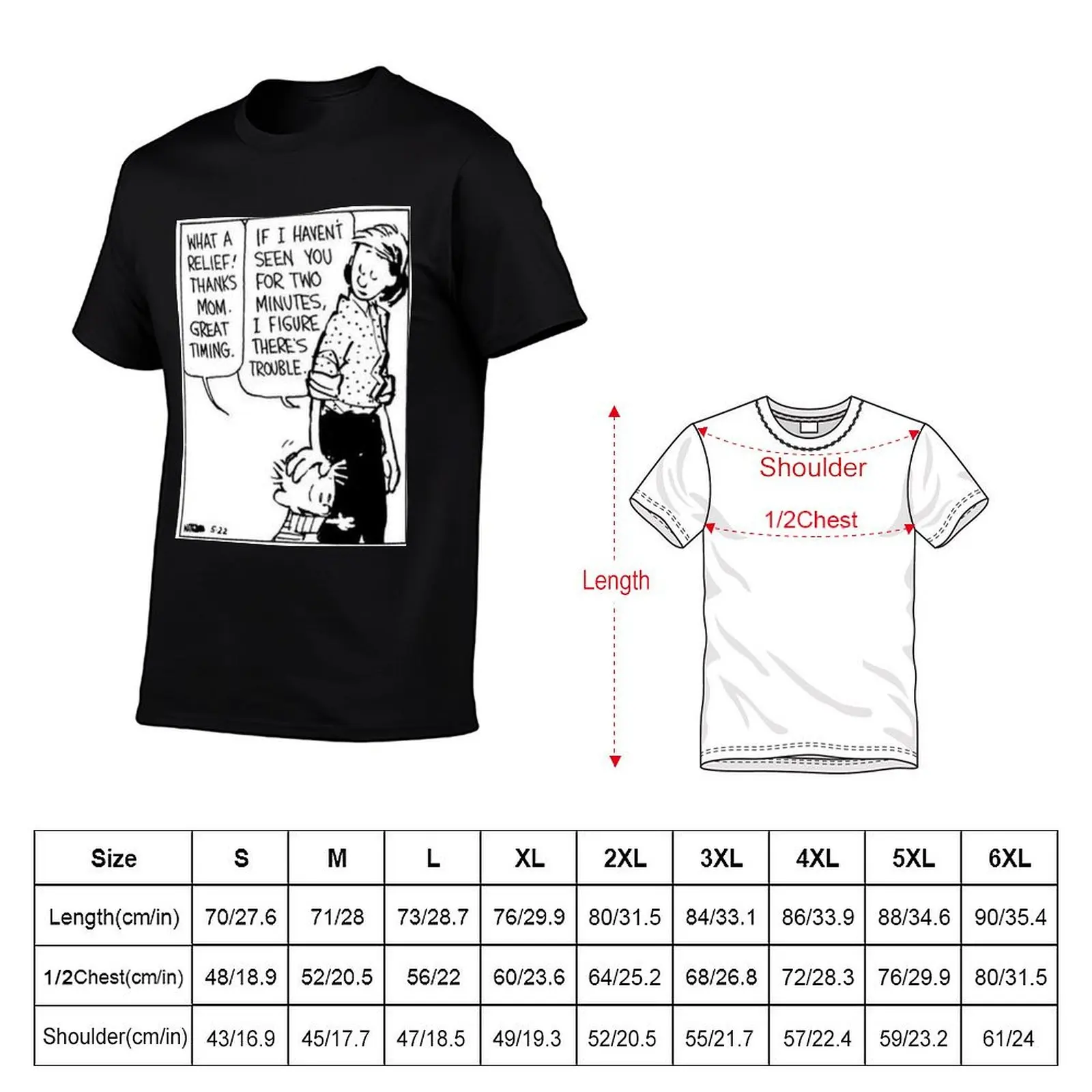 Calvin and Hobbes Mom Cute Comic T-Shirt anime t shirts oversize black cotton t-shirt plain for man package T-Shirt