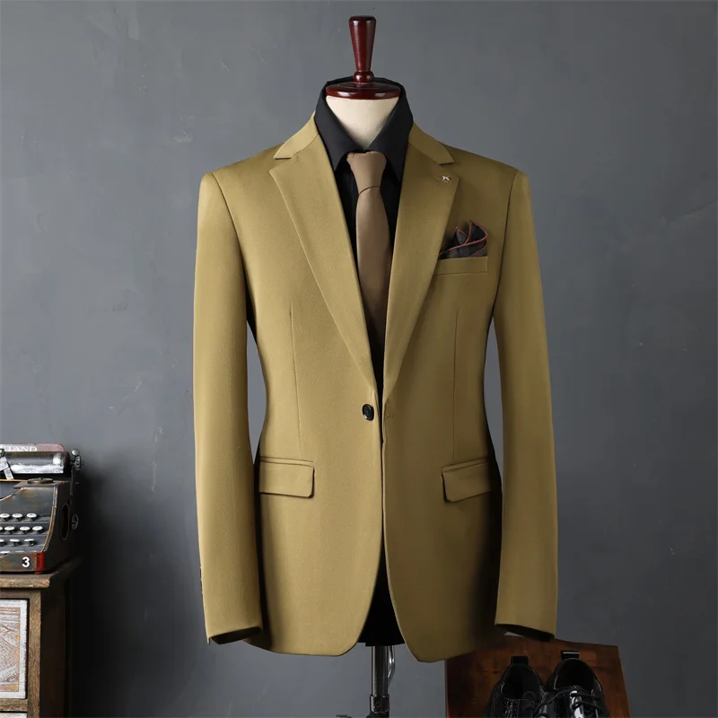 Men's 3 Piece Outfit Suit Stretch Wrinkle Resistant Fabric Classic Tailoring Male Suit Set For Formal Business Reception