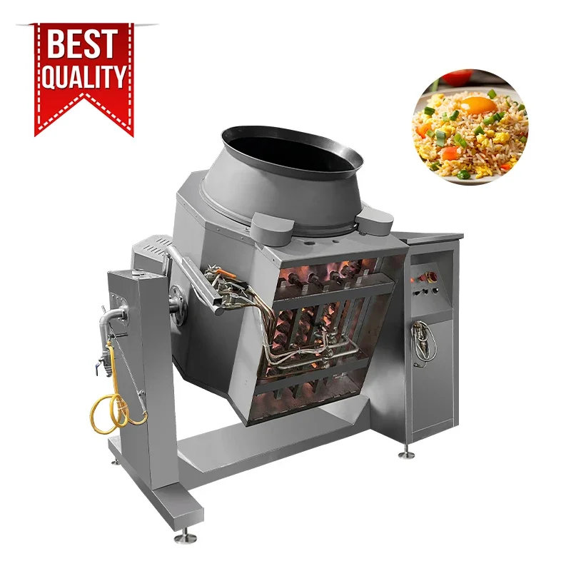 Intelligent Drum Stir Fry Machine Robot Cooker Wok Fry Pan Multifunction Full Automatic Electric Gas Fried Rice Cooking Machine