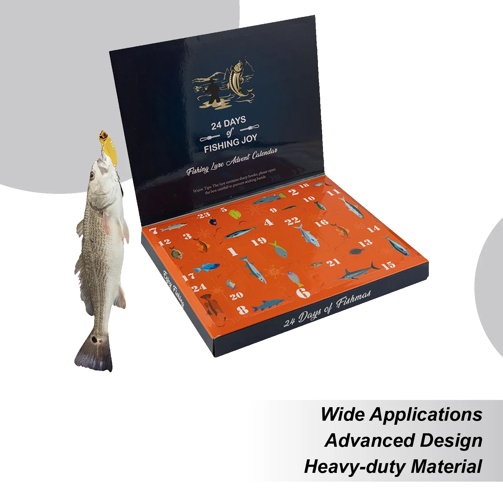 

Рыболовная приманка, календарь обратного отсчета, 24-дневная праздничная рыболовная приключенческая приманка для ежедневной пресноводной морской воды для рыболока, мужа, отца