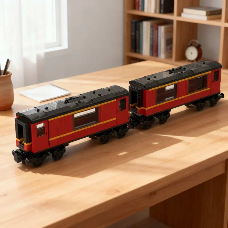 

447pcs MOC Harry Wizarding World Train Double Carriages Model Building Toys Blocks Architecture Festival Gift Creative DIY Idea