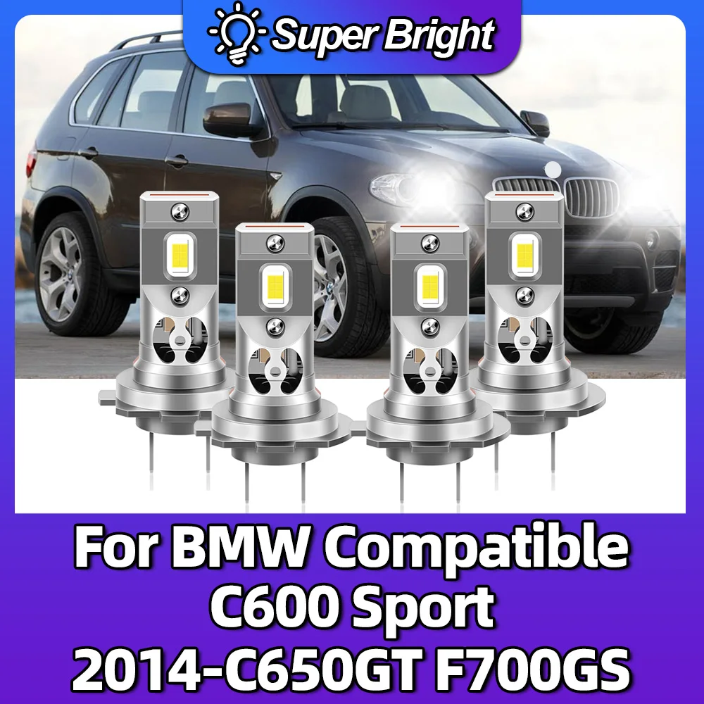 6000K Car Headlight Bulbs LED High Low Light Auto Lamp For BMW Compatible C600 Sport 2014-2020 2021 2022 2023 2024 C650GT F700GS