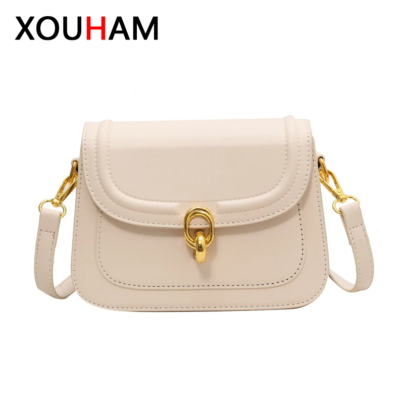 

XOUHAM Shoulder Bag for Women PU Leather 5 Colors Korean Style Crossbody Bags Ladies Autumn Winter Retro Commuting Pocket Female