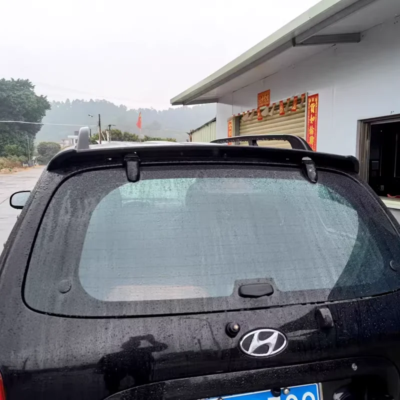 For Hyundai Santa Fe 2005 2006 2007 2008 2009 Roof Spoiler Wing Lip By Gloss Black ABS High Quality ABS Material Rear Window