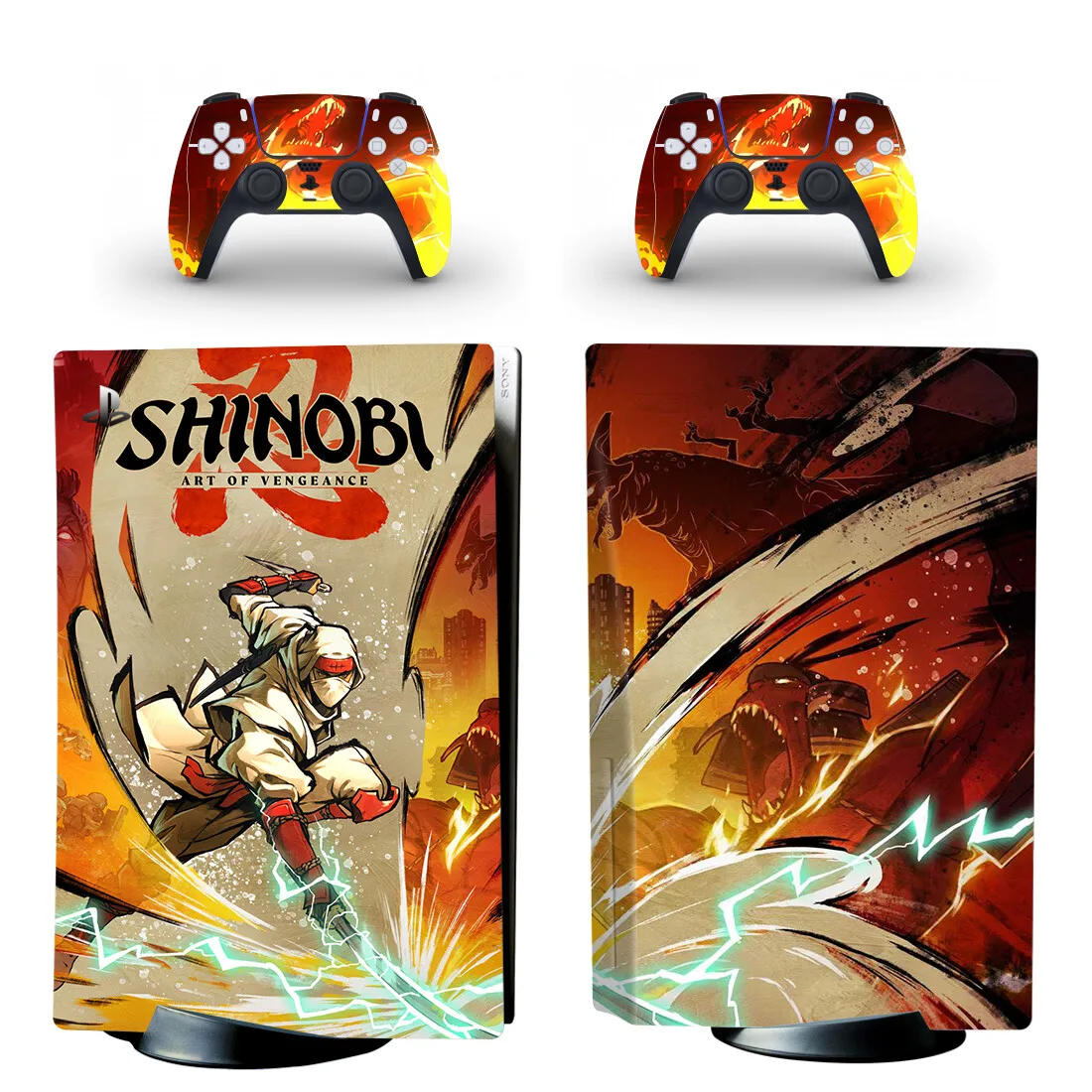 shinobi-arte-da-vinganca-ps5-disco-adesivo-de-pele-decalque-capa-para-controlador-console-ps5-disco-padrao-adesivo-de-pele-vinil