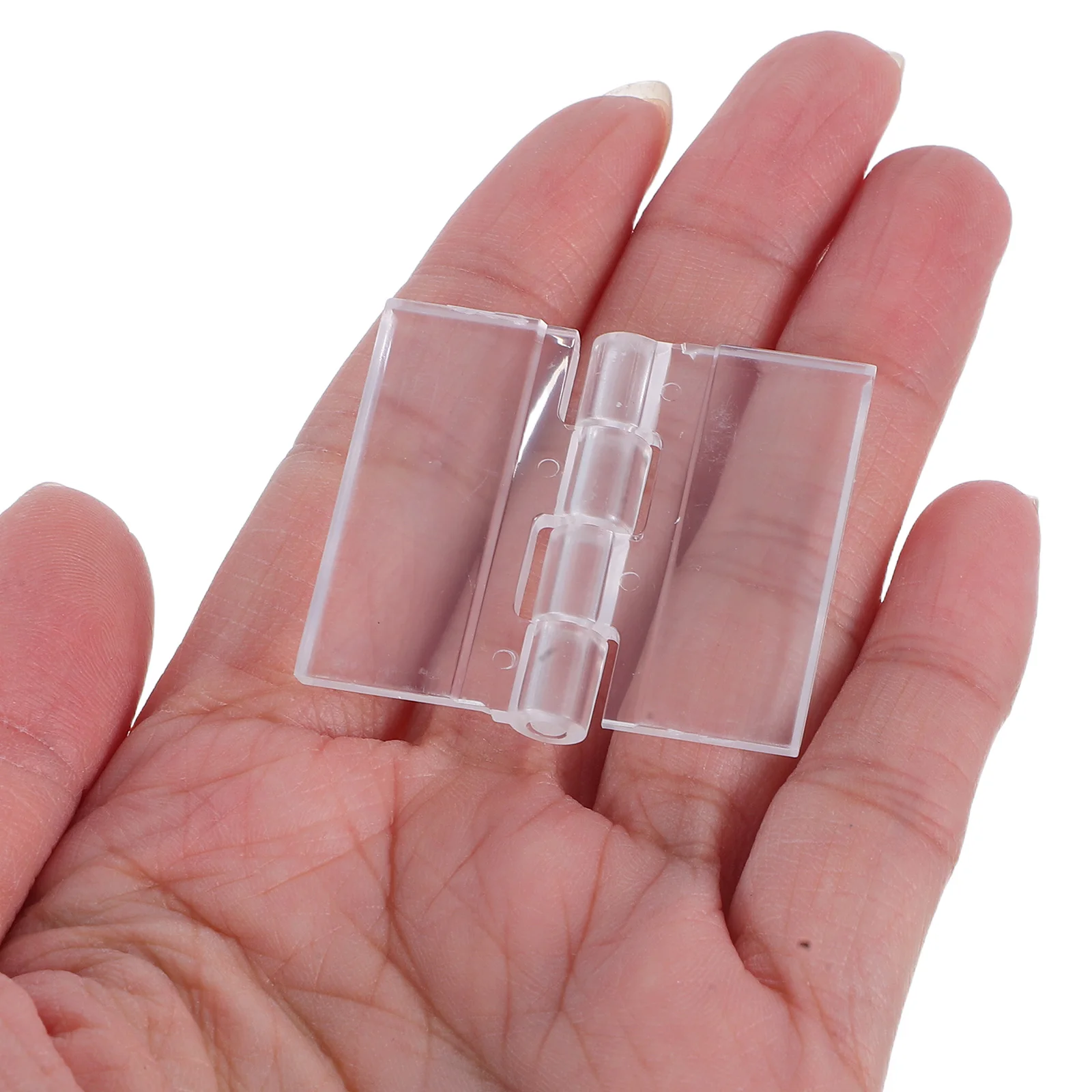 

20Pcs High Quality Frosted Transparent Acrylic Hinges Self Locking Mini Hinges For Versatile Home Office Applications