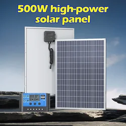 500W 1000W 12V pannello solare fotovoltaico Power Bank Kit 100A Controller piastra solare per caricabatteria rapido per casa/campeggio/camper/auto