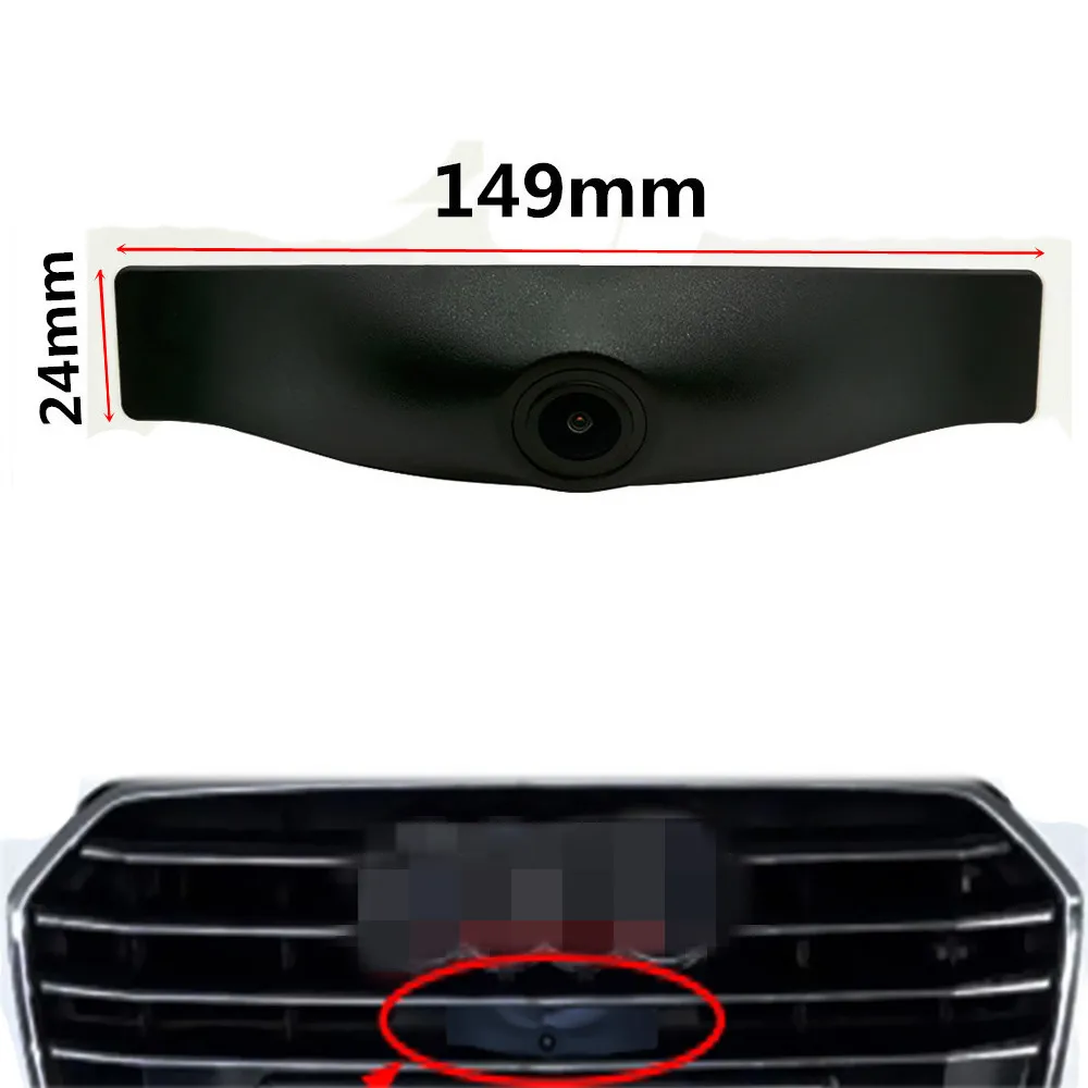 YIFOUM HD CCD Car Front View Parking Night Vision positivo impermeabile Logo Camera per Audi A6 A6L C7 Avant C8 Cockpit 2012-2018