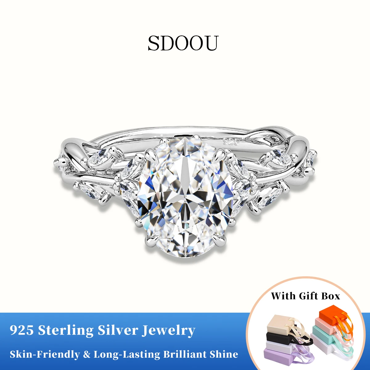 

Кольцо SDOOU из стерлингового серебра 925 пробы с муассанитом огранки «Принцесса» 3 карата, с покрытием из розового золота 18 карат, женское, для вечеринок, ювелирное украшение