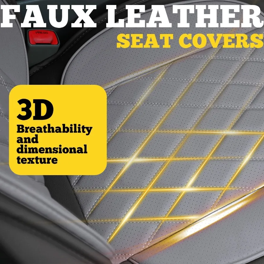 أغطية مقاعد السيارة مجموعة كاملة من جلد نابا الفاخر للمقاعد الأمامية والخلفية متينة ومريحة وسهلة التركيب تناسب معظم السيارات سيدا #6