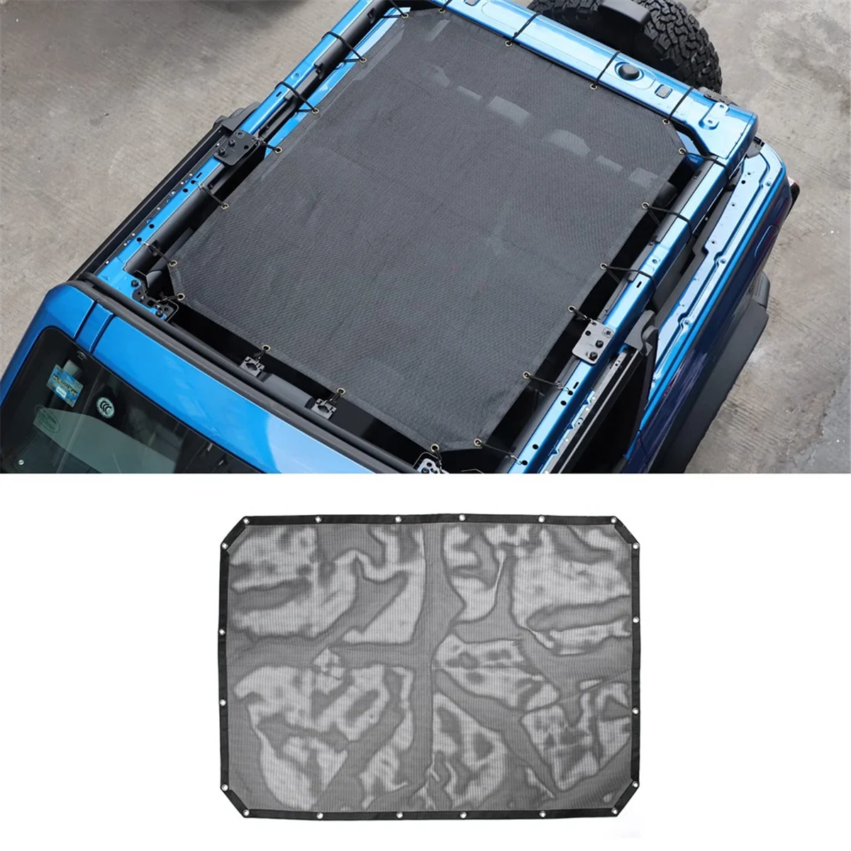 Sunshade Mesh Shade Top Cover Provides Roof UV Sun Protection for Ford Bronco 2 Door 2021 2022 2023 Accessories