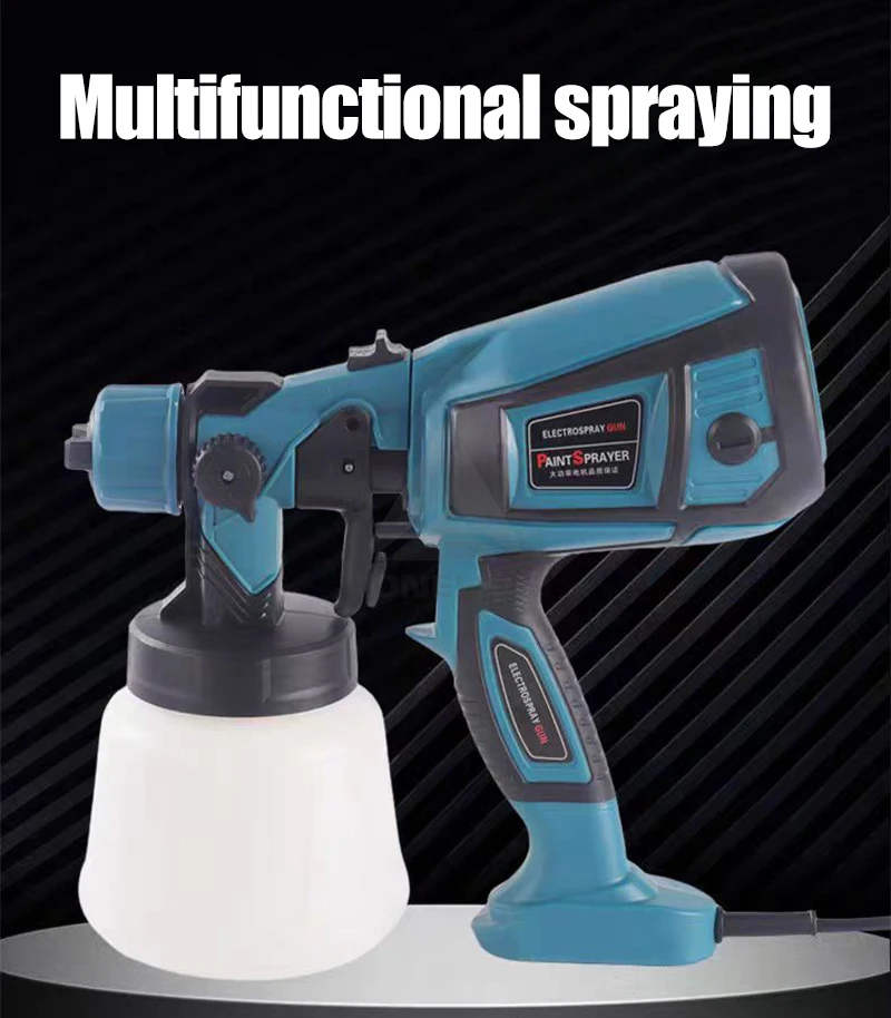 1400ml High Capacity Container Easy to Clean 4 Nozzles and 3 Patterns for House Home Furniture Cabinets Fence Door Chairs Blue