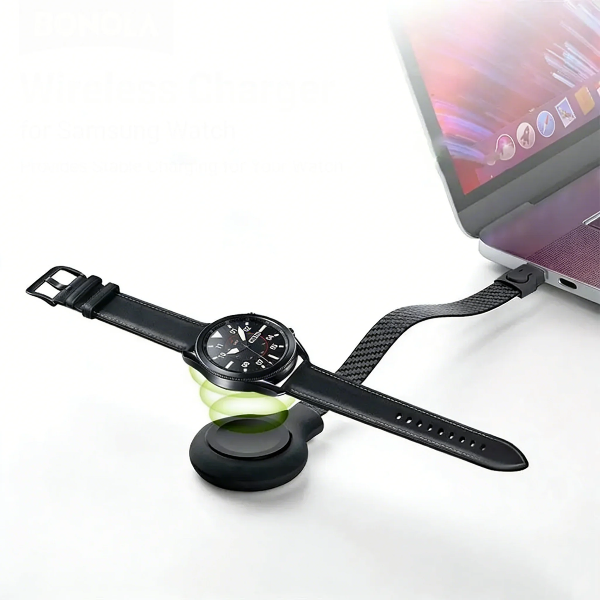 Ładowarka Bonola Lanyard Watch Charger Type C do Samsung Watch Ultra 8 7 6 5 Przenośne magnetyczne ładowarki bezprzewodowe do zegarków Galaxy Watch — zdjęcie 2