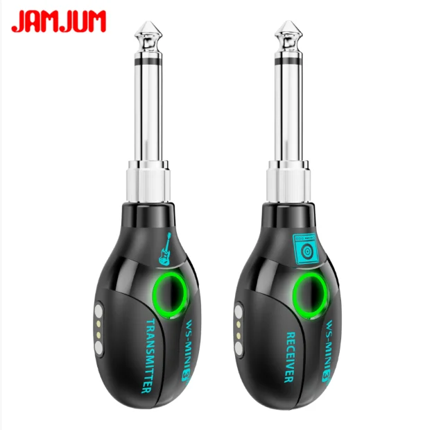 WS‑MINI3 Guitar Wireless Transmitter Receiver 2.4G 40M Transmission 6.35mm &3.5mm Plug Audio System for Electric Guitar Bass