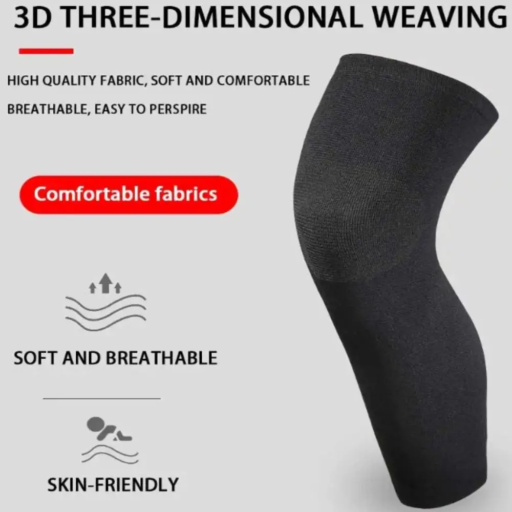 Ademende compressie-kniesteun Lang ontwerp Brede toepassing Kniebrace Nylon materiaal Handige sportbeschermer Basketbal
