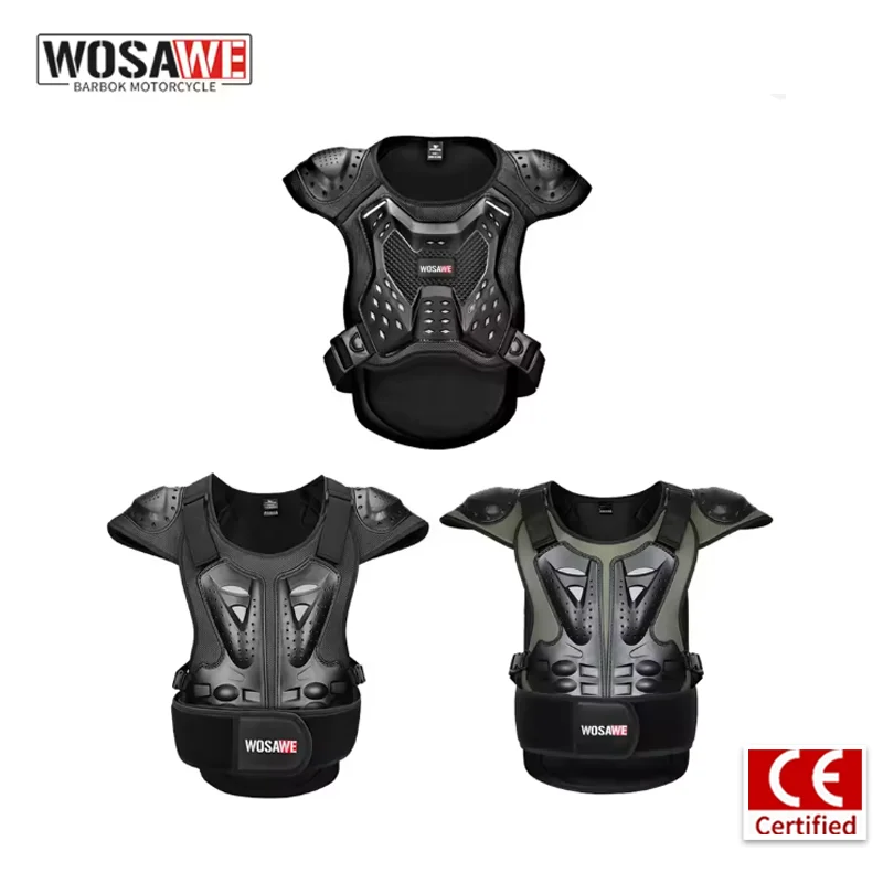 

WOSAWE Off-Road Motorcycle Adult Chest and Back Protector Vest for Motorcycle Touring, Cycling, Skiing, and Skateboarding