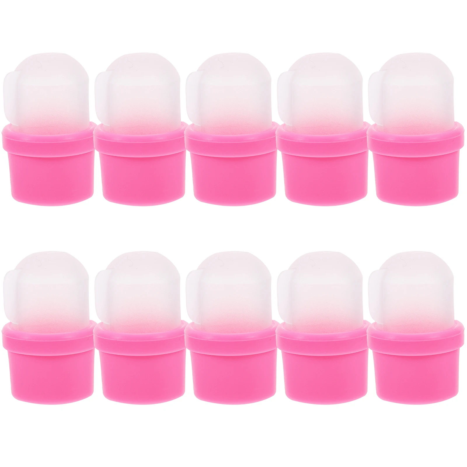 20 pz Silicone Nail Polish Remover Caps Nail Art Soak Off Wraps Riutilizzabile Dito Manicure Gel Polish Cleaner Strumento