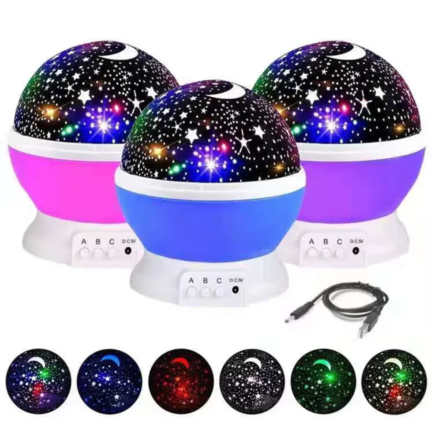 Star Projector LED Night Light Rotating Starry Sky Projectors Lamp Decoration Bedroom Room Decorative  Children Gifts