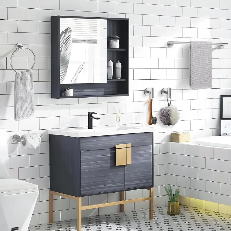 Bathroom Hardware Set,Brushed Nickel 5-pieceTowel Bar Set Stainless Steel Wall Mounted Bathroom Hardware Accessories Set