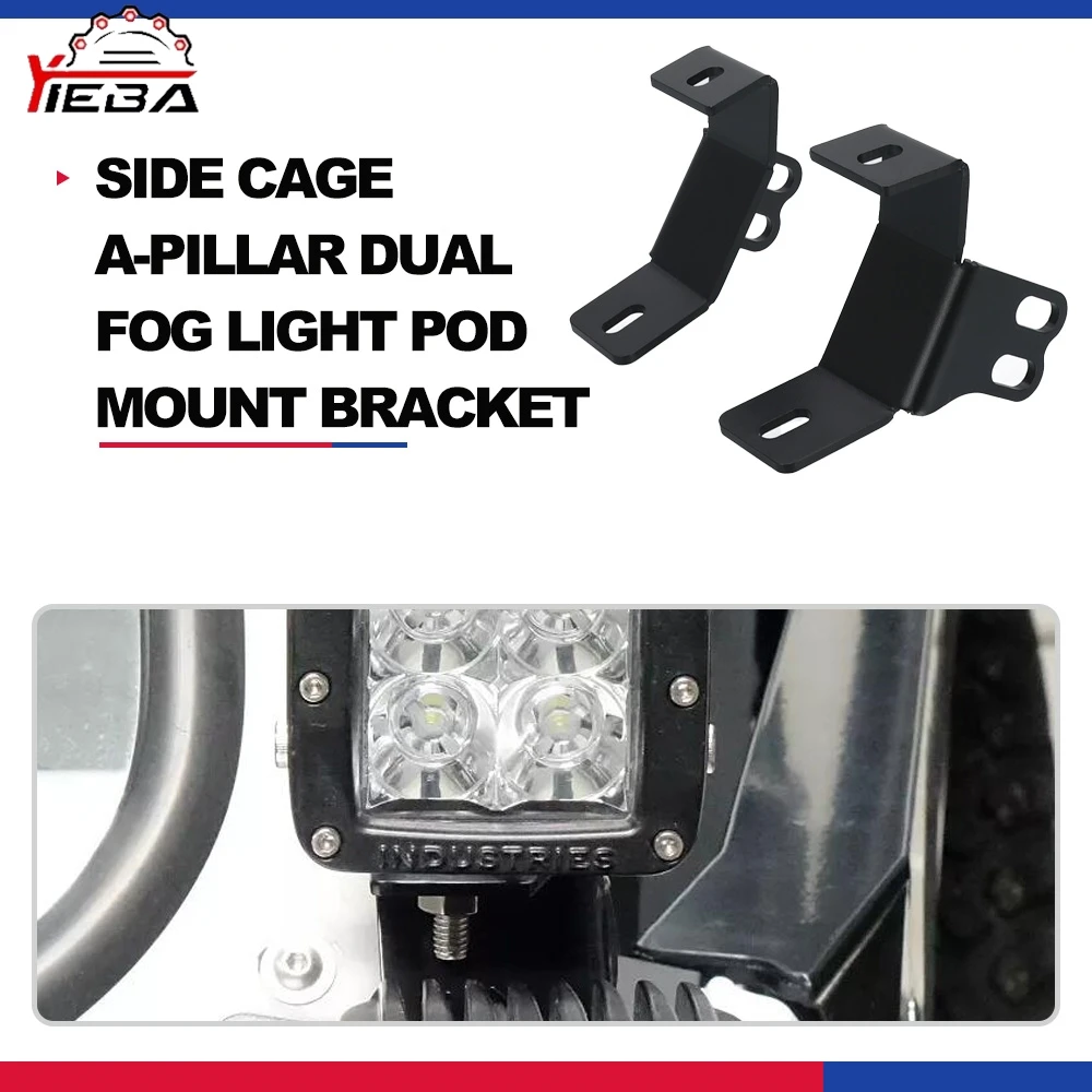For Polaris RZR 800 900 1000 RZR XP 1000 2000-2025 2024 2023 Dual Light Pod Roll Bar A Pillar Mount Brackets Moto Accessories