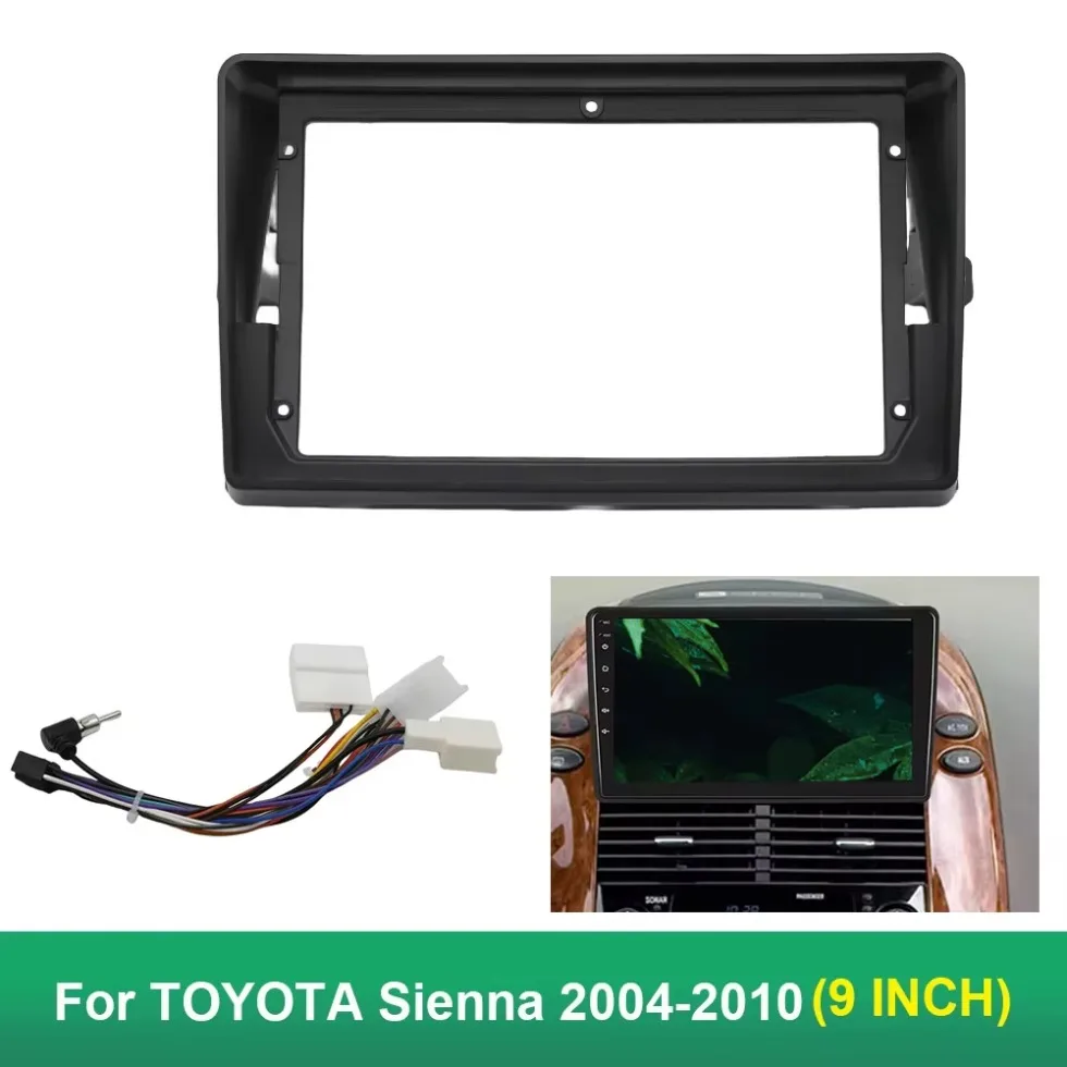 

Автомагнитола для TOYOTA Sienna 2004-2010, 9 дюймов, стерео, 2 Din, головное устройство, GPS, MP5, Android плеер, панель приборной панели, установка рамы