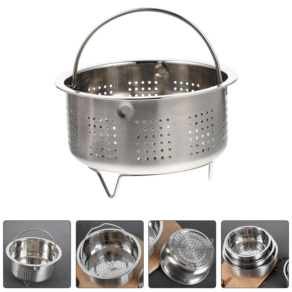 

Stainless Steel Steaming Basket Round 20Cm Multi-Function Steam Rack For Pot Rice Cooker Vegetable Steamer Household