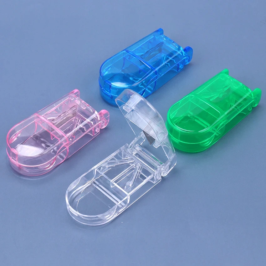 Pill Cutter Box Portable Drug Box Tablet Cutter Splitter Medicine Pill Holder Pill Cutter Box