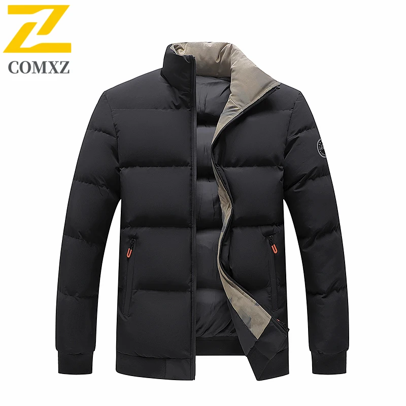 

Men Cotton Jacket 2025 Loose Thick Cotton Cold Resistant Warm Stand Up Collar Down Jacket Outdoor Casual Winter Clothing Jacket