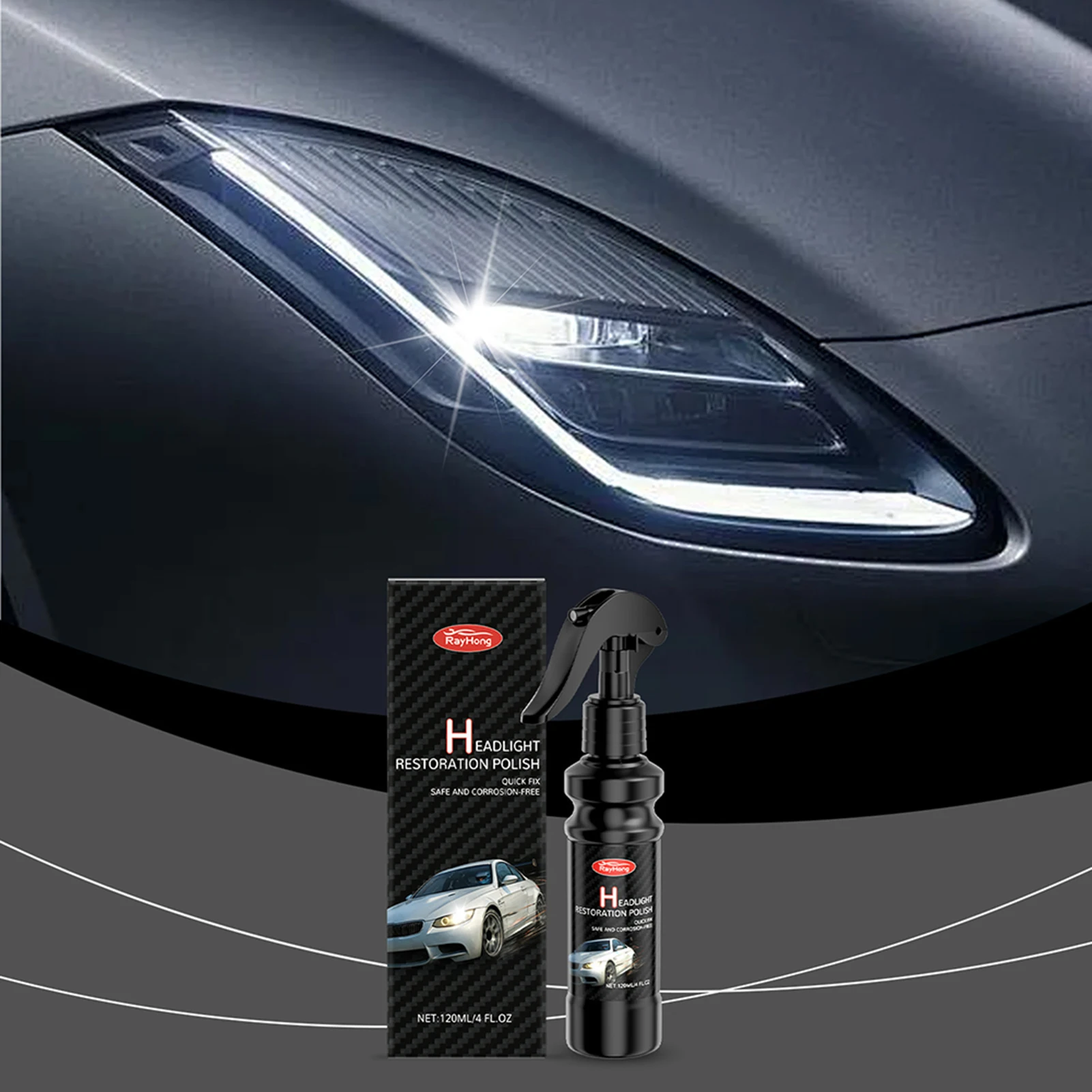 Car Headlight Scratch Restoring Fluids Headlight Polish Coating Refurbishment Liquid For Lampshades