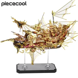 Piececool 3D Metal Model Kits Nine Heavens Boat Puzzle 3D DIY Set Jigsaw Toys for Adult Christmas Gifts Assembling Art and Craft