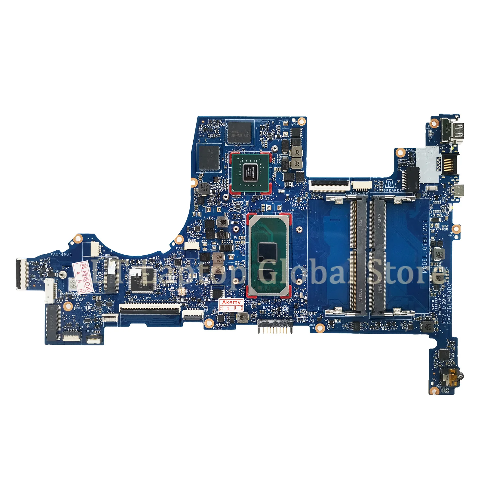 DAG7BLMB8D0 Moederbord Voor HP Pavilion 15-CS L67287-601 L67288-601 L76585-601 Laptop Moederbord I3 I5 I7 10e Gen GPU 2G