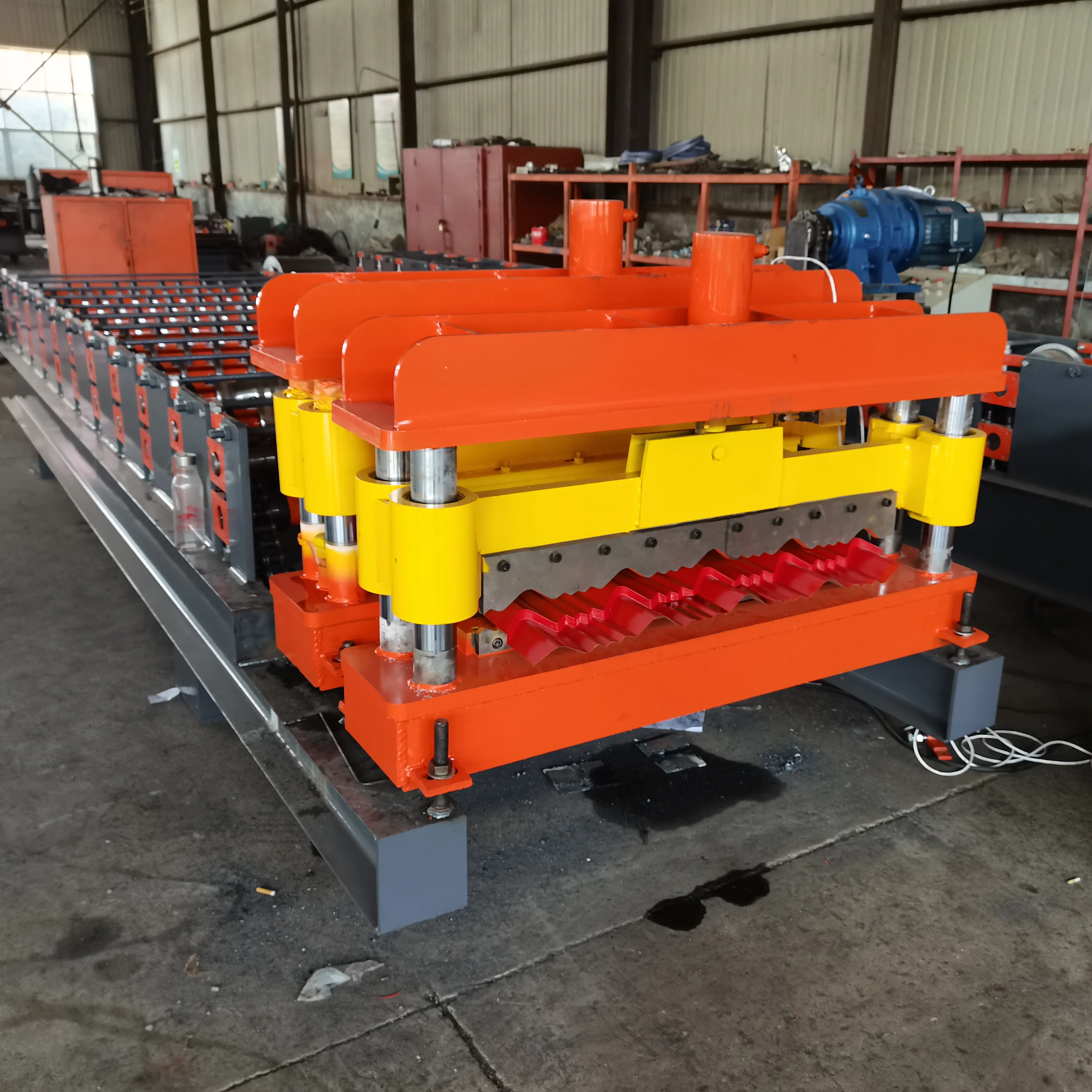 Tile Roof Production Line,step Steel Glazed Tile Making Machines