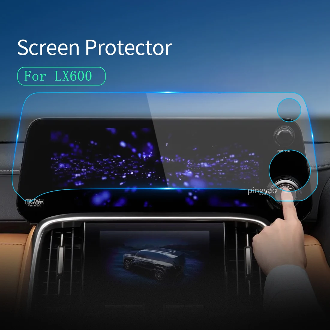 

Car Stickers Screen Protector Dash For LEXUS LX600 RHD 2023 Navigation Display Tempered Glass Protective Film Accessory For Auto