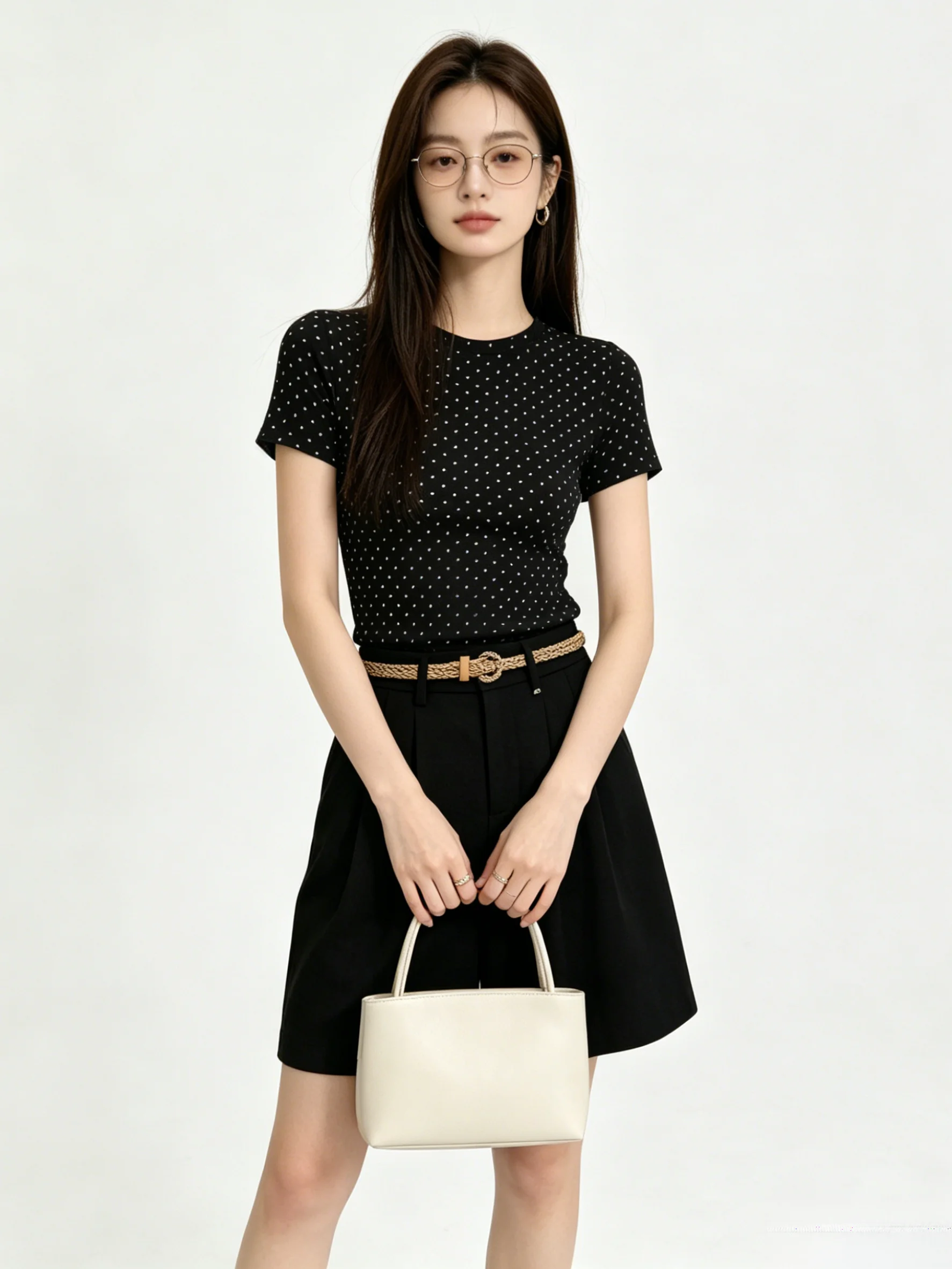 

High Waist Loose Wide Leg Short Pants Women's Summer Casual A-Line Shorts Skin-friendly Breathable High Waist Elastic Waistband