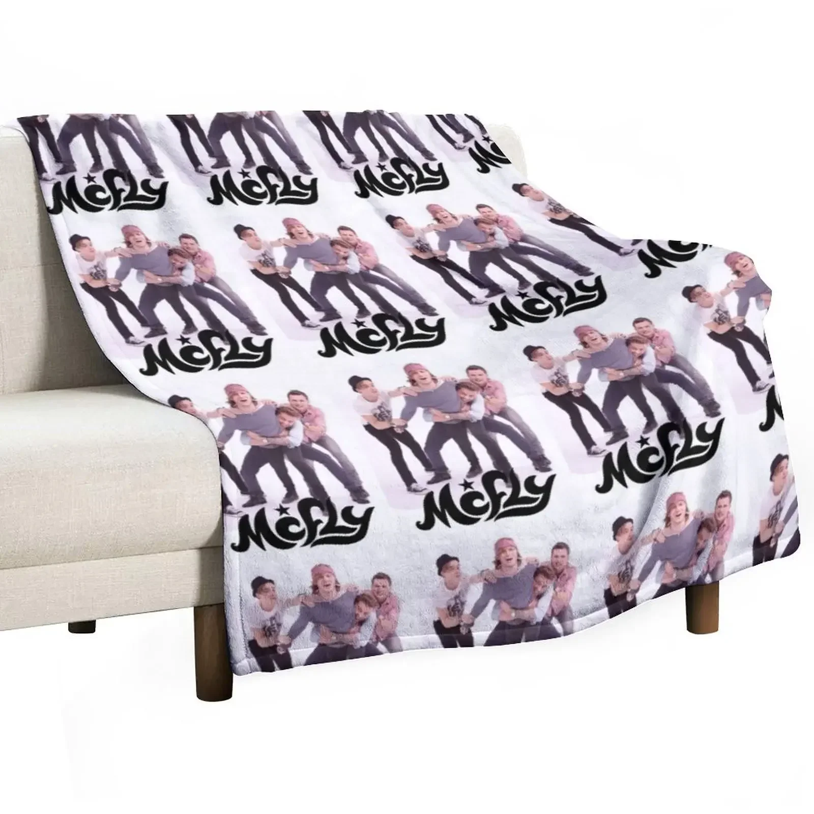 McFly Fun Band Merch Throw Blanket Travel Size Cozy Blanket for Plane Train